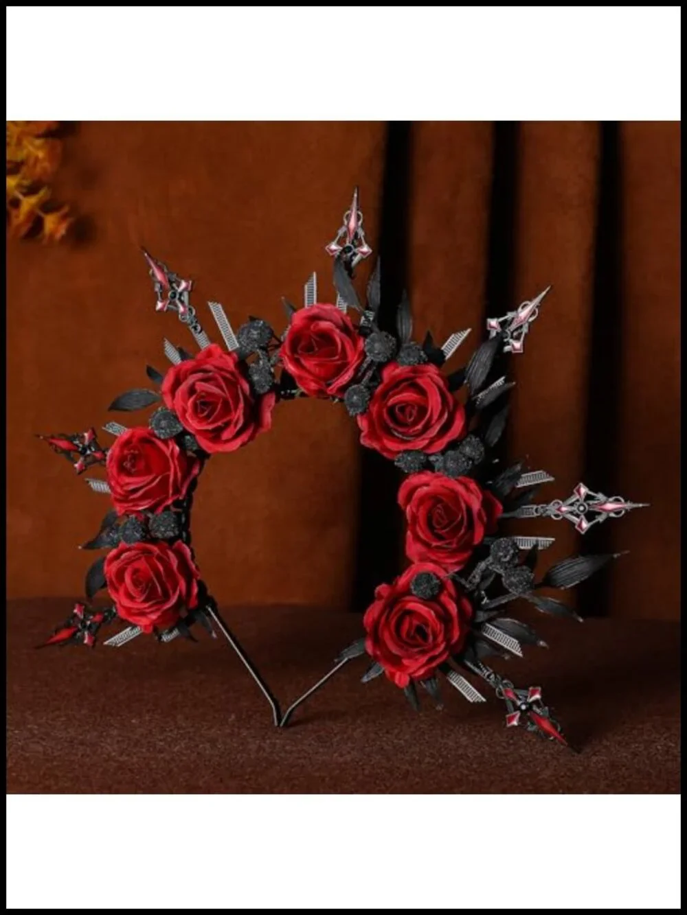 Gothic Halo Crown Zip Tie Handmade Medieval Headpiece Halloween Costume
